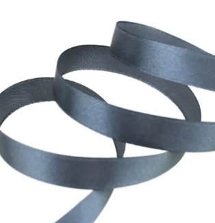 1/4" Double-Faced Satin Ribbon - Slate Grey