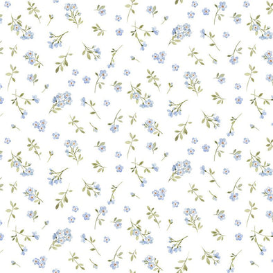 Cotton Fabric - Forest Dreams Tossed Ditsy - White