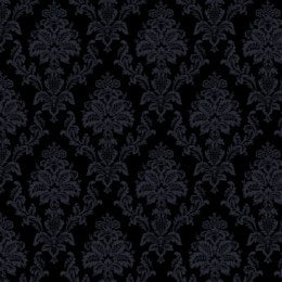Cotton Fabric - Monochrome Damask - Black