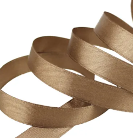 1/4" Double-Faced Satin Ribbon - Taupe