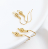 Fish Hook Earrings - Baroque Ball - Gold