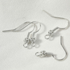 Fish Hook Earrings - Baroque Ball - Silver
