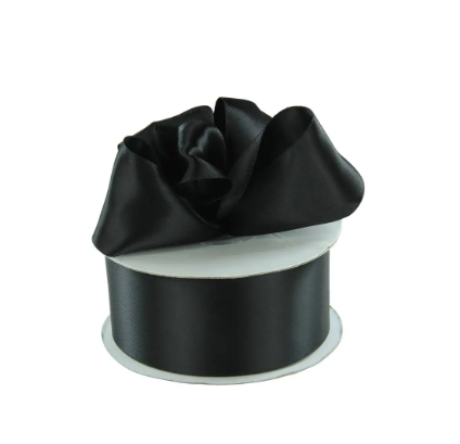 5/8" Double-Faced Satin Ribbon - Black