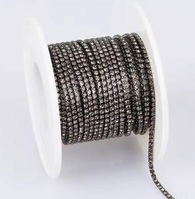 SS6 Metal Banding - Black Diamond on Gunmetal