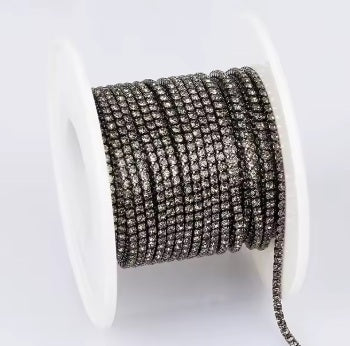 SS4 Metal Banding - Black Diamond on Gunmetal