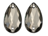 Crystal Cab - Teardrop - 11 x 18 mm - Black Diamond