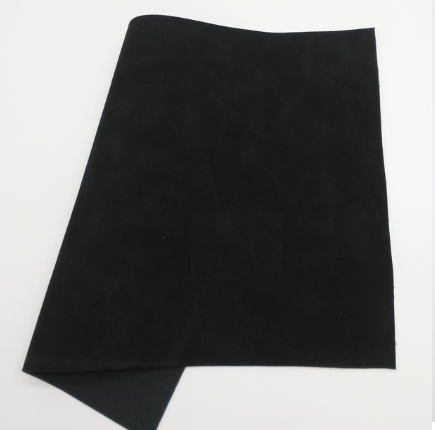 Leatherette/Vinyl Sheets - Faux Polished Suede - Black