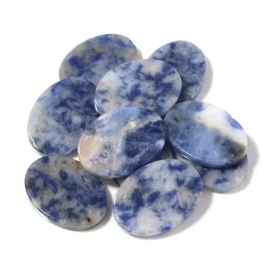 Stone Cab - Blue Sodalite Ovals - 13 mm x 18 mm