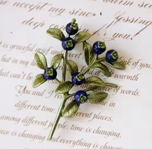 Enamel Pin - Blueberry Branch