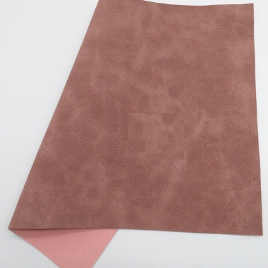 Leatherette/Vinyl Sheets - Faux Polished Suede - Blush Pink