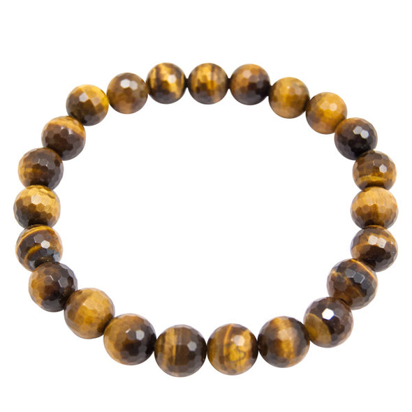 Semi-Precious Bracelet - Faceted Gold Tigereye