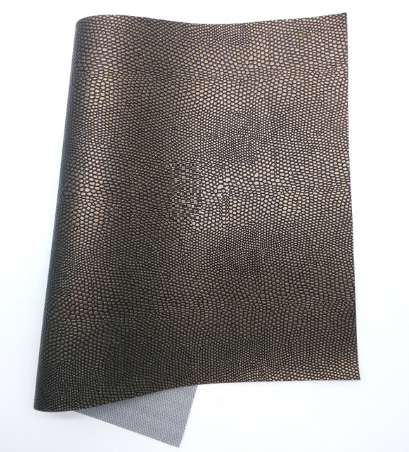 Leatherette/Vinyl Sheets - Faux Crocodile - Bronze