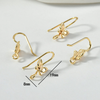 Fish Hook Earrings - Butterflies - Gold