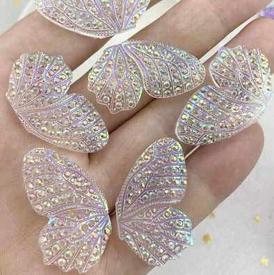 Acrylic Cab - Butterfly Wings - Crystal AB