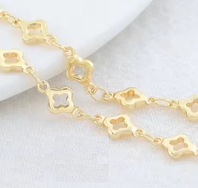 14k Gold Plated Chain - Cloverleaf