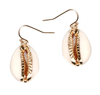 Cowrie Earrings - 18k Plated