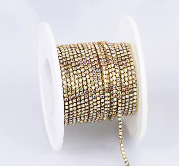 SS4 Metal Banding - Crystal AB on Gold