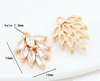 Metal Charms - Cubic Zirconia Leaves - Gold
