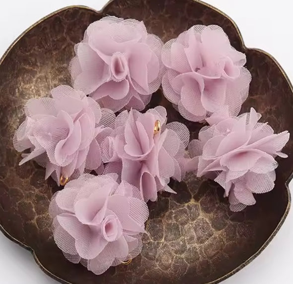 Chiffon Pom Pom - 2 cm - Dusty Mauve