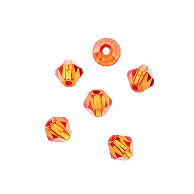 4 mm Crystal Bicone - Transparent Red