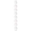 6 mm Glass Round Bead - Velvet White