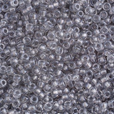 Miyuki Pony 6/0 - Sparkle Pewter Lined Crystal