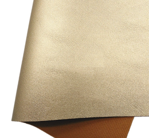 Leatherette/Vinyl Sheets - Smooth Grain Gold