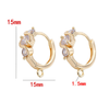 Mini Hoop/Hugger Earrings - Triple Stone Cubic Zirconia - Gold