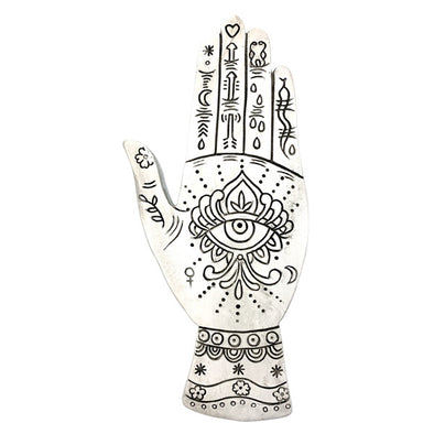 Incense Holder - Hamsa Hand - Antique White