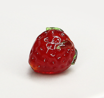 Glass Bead/Charm - Lampwork Strawberry - Red