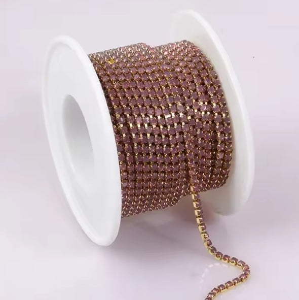 SS6 Metal Banding - Lavender Opal on Gold