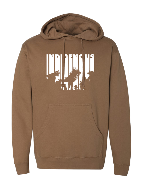 Hooded Sweatshirt - Indigenous - Saddle Brown