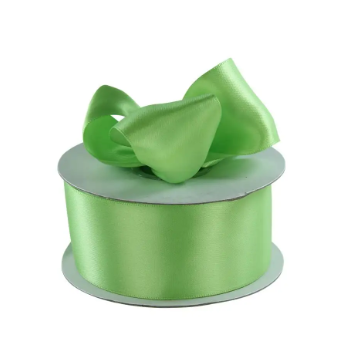 1.5" Double-Faced Satin Ribbon - Lime Green