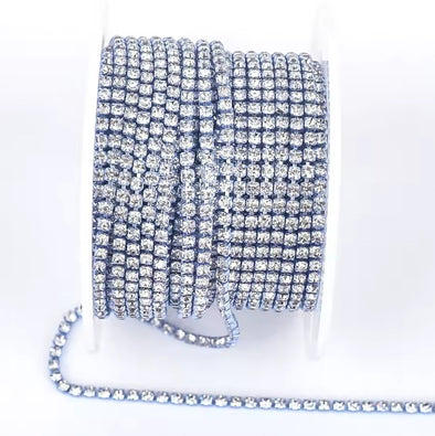 SS6 Metal Banding - Crystal on Light Sapphire