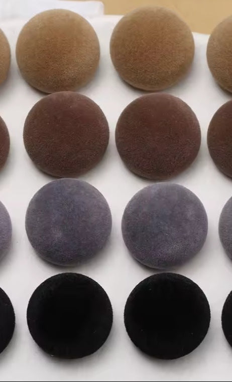 Acrylic Cab Set - Velvet Balls - 20 mm x 17 mm - 4 PAIRS