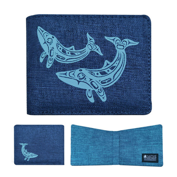 Woven Fabric Wallet - Humpback Whale