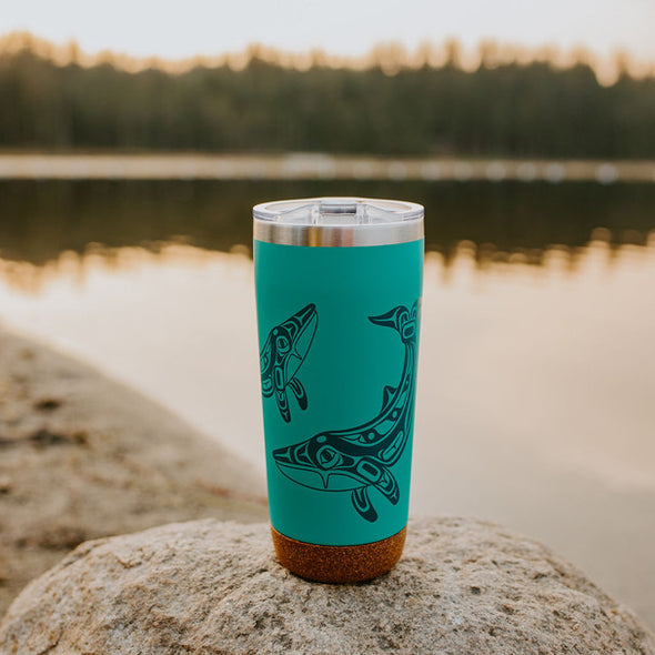 Cork & Stainless Steel Travel Mug - Humpback Whale
