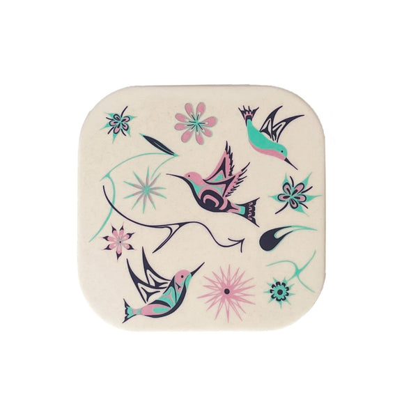 Bamboo Coasters - Hummingbird