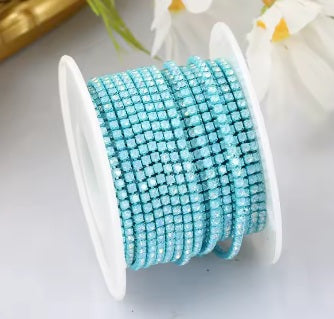 SS6 Metal Banding - Mocha Sky Blue Opal on Sky Blue