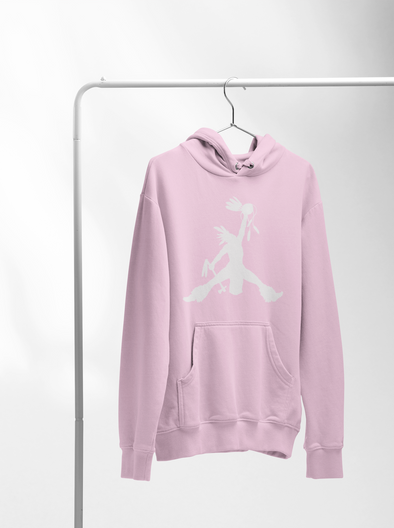 Hooded Sweatshirt - Crow Hop - Varsity Pink w/White