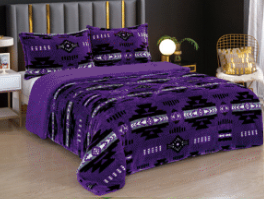 Queen Cloud Sherpa Set - Santa Fe - Purple