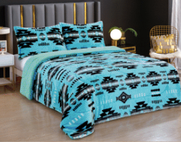 King Cloud Sherpa Set - Santa Fe - Turquoise
