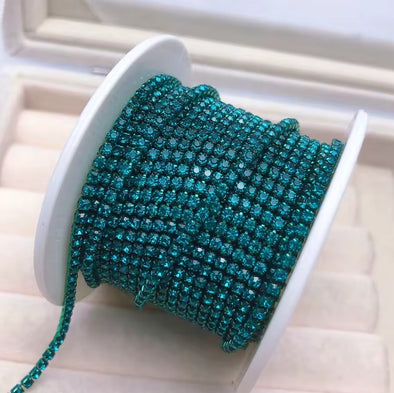 SS6 Metal Banding - Peacock Green on Peacock Green