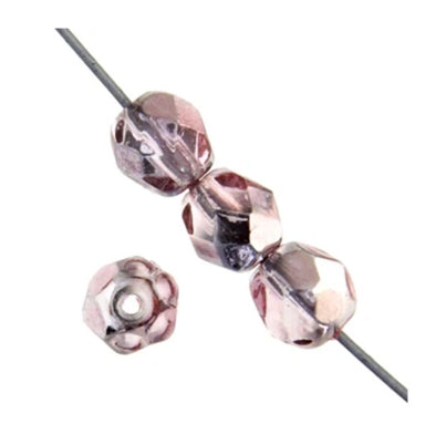 6 mm F/P Round - Pink Metallic Halfcoat