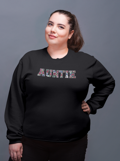 Crewneck Sweatshirt - Auntie - Black