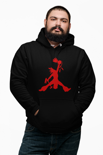 Hooded Sweatshirt - Crow Hop - Black w/Red