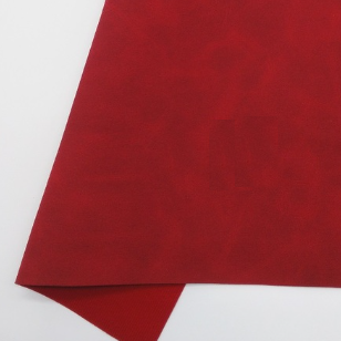 Leatherette/Vinyl Sheets - Faux Polished Suede - Red