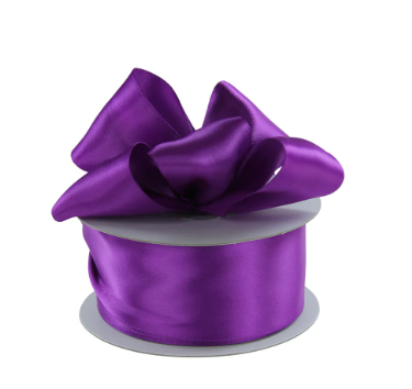1" Double-Faced Satin Ribbon - Purple