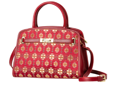 Jacquard Embroidered Purse - Red