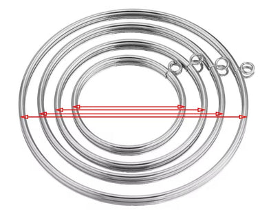 Jewelry Findings - Hoop Pendants - Silver - 40 mm